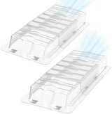 Sideways Vent Extender for Under Furniture, Air Floor Vent Deflector Fits Vents 3" - 6" Wide (2PCS)