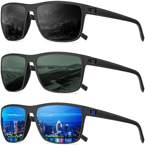 Polarized Sunglasses Men, Mens Sunglasses Polarized UV protection Lightweight Sun Glasses for Driving Fishing Golf