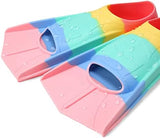 Kids Swim Fins,Short Kids Fins Youth Swimming Flippers for Lap Swimming Training for Children Girls Boys Beginners