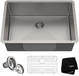 KRAUS Standart PRO 28-inch 16 Gauge Undermount Single Bowl Stainless Steel Kitchen Sink, KHU100-28
