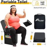Portable Toilet with Pop Up Privacy Tent,XL Large Portable Toilet for Adults, Outdoor Camping Shower Tents Changing Room Emergency Folding Toilet Tent Kit with Carry Bag for Camping/Hiking