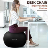 Anti-Burst and Slip Resistant Exercise Ball - Yoga, Fitness, Birthing Ball With Quick Pump, 2,000-Pound Capacity, Multiple Colors and Sizes