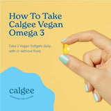 Vegan Omega 3-450mg DHA & EPA Fatty Acids - Sustainable Algae Oil - Plant-Based Fish Oil Alternative - Carrageenan-Free Softgels (120 Ct)