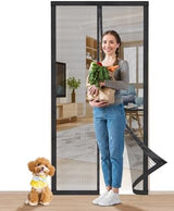 Magnetic Screen Door |Fits 36"x82" Door| Hands Free Retractable Screen Door Magnetic Closure Keeps Bugs Out | 2025 Upgraded PET- Tiny Hole | Self Sealing | Pet and Kid Friendly| 39 Inch x 83 Inch