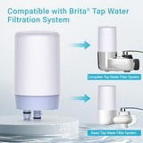 AQUA CREST Alkaline Faucet Filter Replacement, Increase PH, Replacement for Brita® Faucet Filter, Brita® 36311 On Tap Water Filtration System, FR-200, FF-100, 2 Pack