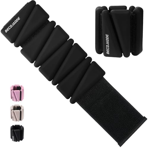 Wrist Ankle Weights Set of 2(1 lb/2 lbs Each) Adjustable Weights Training Intensity for Strength Training Walking Running Yoga Pilates Jogging for Women Men