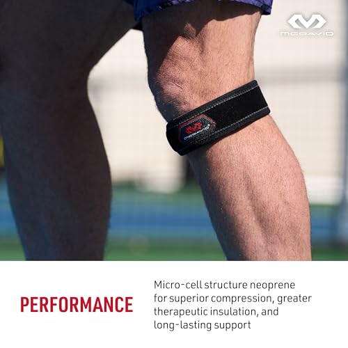McDavid Knee Band for Knee Pain Relief, Support Brace Patella Tendon Knee Strap for Pickleball, Hiking, Soccer, Basketball, Running, Jumpers Knee, Tennis, Tendonitis, Volleyball & Squats