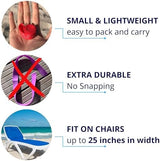 Towel Bands (6-Pack), Beach Pool & Cruise Chairs, Extra Durable, No Snapping, Cruise Ship & Beach Essentials, Great Alternative to Beach Towel Clips (3 Regular + 3 Glow in The Dark