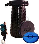 19.7” Heavy Duty Collapsible Stool with Cushion - Portable, Foldable Camping Stool for Adults, Max Capacity 1000lbs