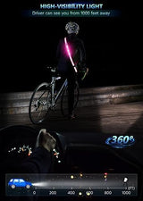 LED Reflective Belt Sash for Walking at Night, Night Running Safety Gear High Visibility Rechargeable LED Light Up Running Belt for Runners Walkers Men Women