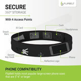FlipBelt Classic Running Belt, Running Fanny Pack for Women and Men, USA Company