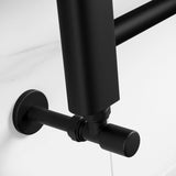 Sandy Beach Black Angled Radiator Valves - Black Angled Heated Towel Rail Radiator Valves - Black Radiator Valves, Radiator Valves Black Suitable for Internal Radiators or Heated Towel Rails (15mm)