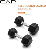 CAP Barbell Coated Dumbbell Weight | Multiple Options Pairs & Sets