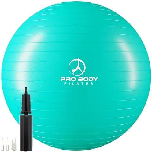 ProBody Pilates Exercise Ball - Multiple Sizes Gym Grade Balance Ball for Fitness, Yoga, Workout, Pregnancy & Physical Therapy
