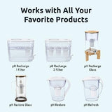 Invigorated Water PH001 Ultra Alkaline Water Filter – Replacement Water Filters for Pitchers – pH Water Filter Cartridge – For Alkaline Water Filter Pitcher, 96 Gallon Capacity (1-Pack White)