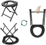 BLIKA Portable Toilet for Camping & Travel - 300LBS Weight Capacity, Folding Toilet with Removable Plastic Ring and Bags