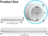 Extra Flexible Pipe for Prestantious 3” Downspout Extender Pipe, 2.6 inches ID, Pipe Stretched Length 6.6ft, White
