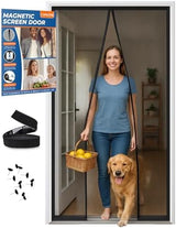 High-Density Magnetic Screen Door Mesh for Home and Patio, Tear Resistant Backdoor Screen Net with Magnetic Closure