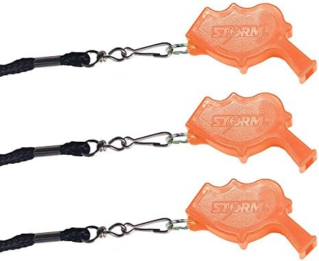 Storm World's Loudest Outdoor Safety Whistle | Emergency, Marine, Police, Underwater, Survival | Includes Lanyard