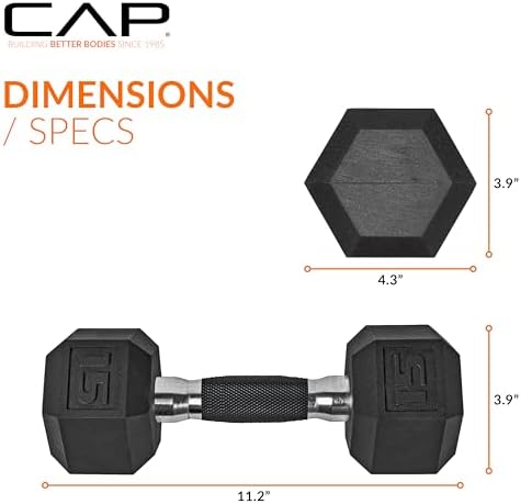 CAP Barbell Coated Dumbbell Weight | Multiple Options Pairs & Sets