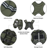 APEXUP Weighted Vest with 5lbs/10lbs/15lbs/20lbs/25lbs/30lbs Weights and Reflective Stripe, Weight Vest Men Women for Workout, Strength Training, Running