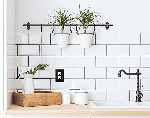 Henne Bery Sunken Pearls Heavy Duty Decorative Wall Plate Switch Plate Outlet Cover (Single Duplex, 3 Pack, Aged Bronze)