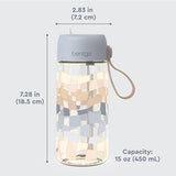 Bentgo Kids Water Bottle (Whimsy & Wonder Collection) - Leak-Proof Durable Tritan 15 oz. Cup for Kids/Toddlers 3+; Flip-Up Safe-Sip Straw for School, Sports, Daycare, Camp & More (Checker Gradient)
