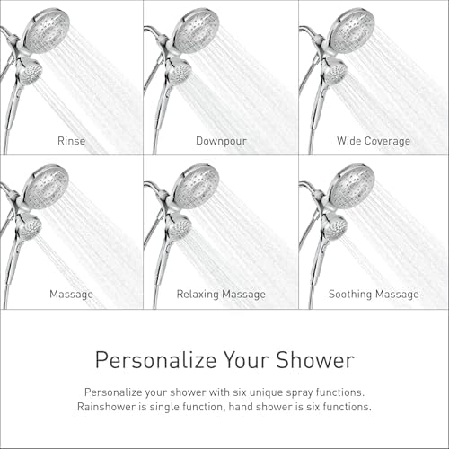 Moen 26009SRN Engage Magnetix 2-in-1 Combo Rain Showerhead with Detachable Handheld Shower Spray, Featuring Magnetic Docking System, Spot Resist Brushed Nickel