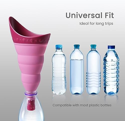 TRIPTIPS Pee Conch Foldable Female Urinal Device Portable Urinal for Women Pee Funnel for Women Travel, She Pee Cup for Women Stand to Pee Womens Urinal Funnel with Tube Case