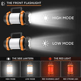 Camping Lantern Rechargeable , Alpswolf Camping Flashlight 4000 Capacity Power Bank,6 Modes, IPX4 Waterproof, Led Lantern Camping, Hiking, Outdoor Recreations Orange 2 Pack