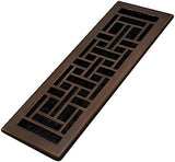Decor Grates AJH414-RB Oriental Floor Register, 4x14 Inches, Rubbed Bronze Finish