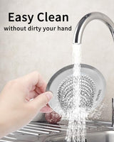 Drain Hair Catcher for Shower & Kitchen Sink - Patented Stainless Steel Bathtub Drain Hair Trap Strainer, Easy Clean, Prevents Clogs in Bath Tub, Sink Drains (2 Pack)