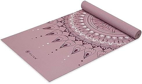 Gaiam Print Yoga Mat, Non Slip Exercise & Fitness Mat for All Types of Yoga, Pilates & Floor Exercises