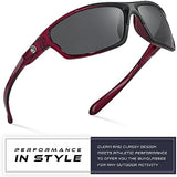 Nitrogen Polarized Wrap Around Sport Sunglasses for Men Women UV400 Protection Sun Glasses