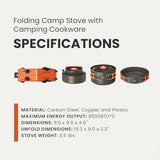 Propane 2 Burner Camping Stove with Carrying Bag, Portable Folding Gas Stove for Camping, Backpacking Camp Stove for Outdoor Cooking, With 17,000 BTU Adjustable Burners for BBQ, Tailgating
