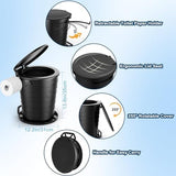 Portable Toilet for Adults, Retractable Porta Potty for Camping with Toilet Paper Holder and Lid, Foldable Toilet Adjustable Height for Camping, Hiking, Fishing, RV Travel, Road Trips