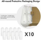 10Pack 15H+ Emergency Candles Long Burning Survival [20H+ Inside Candle Lanterns], 3“ Unscented White Pillar Candle, Survival Candles for Power Outage, Camping, Hurricane