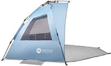 Easthills Outdoors Instant Shader Dark Shelter XL Beach Tent 99" Wide for 4-6 Person Sun Shelter UPF 50+ with Extended Zippered Porch Sky Blue