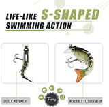 TRUSCEND Swimmax for Saltwater and Freshwater, Realistic Fishing Lures for Bass Trout Crappie Walleye Pike Bluegill Salmon, Swimbait for Bass Fishing, Amazing Fishing Gear Gifts for Family Fishing
