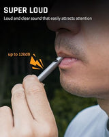 TISUR Titanium Emergency Whistle,120db Safety Whistle with Lanyard,Outdoor Survival Small Whistle for Life Saving,Hiking,Pets Training,Coach Sports