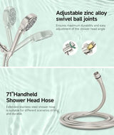 Filtered Shower Head with Handheld, 9-Spray Mode High Pressure Detachable Shower Head with Filters for Hard Water - Remove Chlorine Brushed