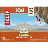 CLIF BAR - Protein Bars - Crunchy Peanut Butter - Made with Organic Oats - Energy Bars - Non-GMO (15 Pack)