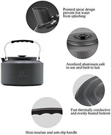 Bulin Camping Kettle, 2.2L Large Portable Stovetop Tea Kettle Fast Heating Boiling Hot Water for Open Fire Lightweight Coffee Pot with Anti-Scald Handle & Carry Bag for Outdoor Hiking Picnic Travel