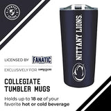 Campus Colors NCAA Stainless Steel Tumbler perfect for Gameday - 18 oz - Double Walled - Keeps Drinks Perfectly Insulated (Penn State Nittany Lions - Navy)