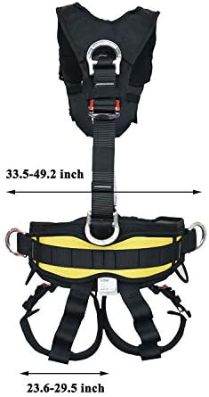 SOB Full Body Climbing Harness Can Be Inverted Thicken Widen Protect Waist Safety Harness Tree Work Rock Climbing Mountaineering Rescuing Work at Height