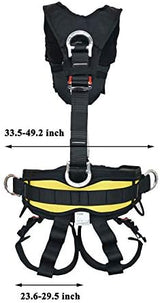 SOB Full Body Climbing Harness Can Be Inverted Thicken Widen Protect Waist Safety Harness Tree Work Rock Climbing Mountaineering Rescuing Work at Height