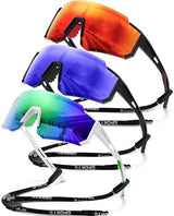 Polarized Sport Sunglasses for Men and Women, Lightweight TR90 Sun Glasses with UV Protection for Cycling Running