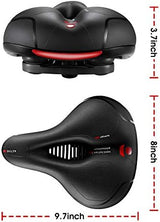 Comfortable Seat Cushion for Men Women with Dual Shock Absorbing Ball Memory Foam Waterproof Wide Bicycle Saddle Fit for Road Bikes