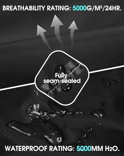 33,000ft Packable Rain Pants for Men Waterproof Hiking Pants Lightweight Rain Pants Outdoor Windproof Pant for Golf, Fishing