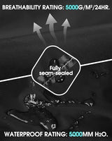 33,000ft Packable Rain Pants for Men Waterproof Hiking Pants Lightweight Rain Pants Outdoor Windproof Pant for Golf, Fishing